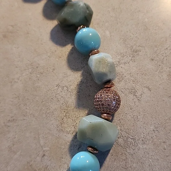 NWT Bella Pietra stone and bling necklace. - Picture 5 of 6